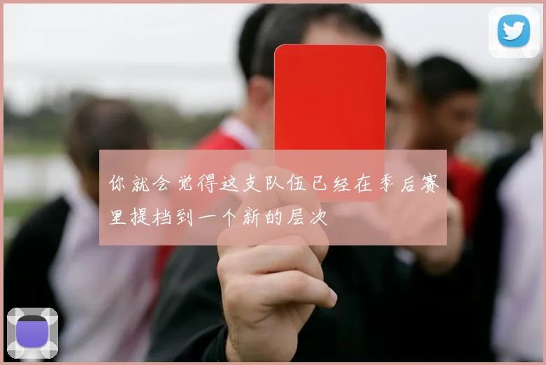 你就会觉得这支队伍已经在季后赛里提档到一个新的层次